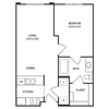 Traditional 1x1 605 SF